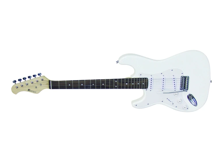 DIMAVERY ST-203 E-Guitar LH, white 